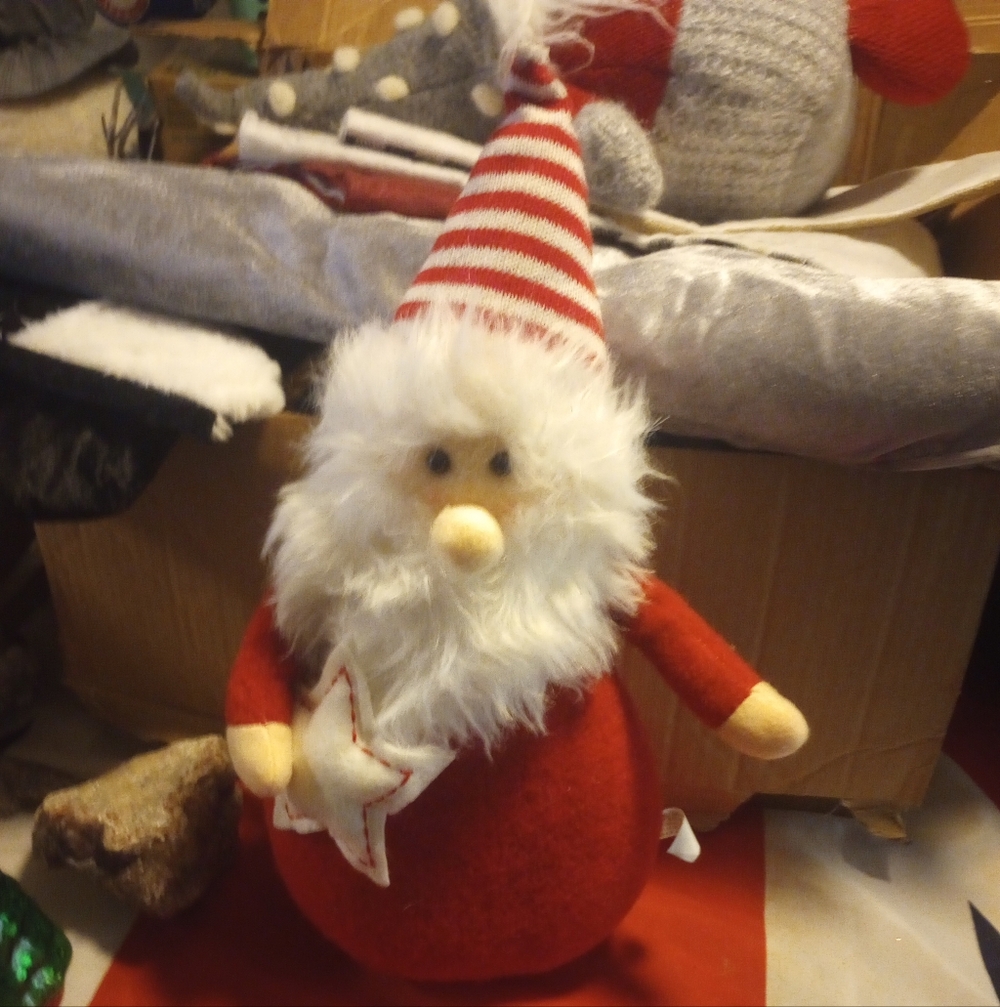 Red and White Santa Plush Decoration